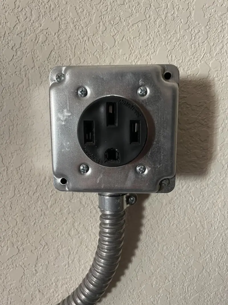 NEMA 14-50 outlet installed for Smart Home Electrical in Morgan